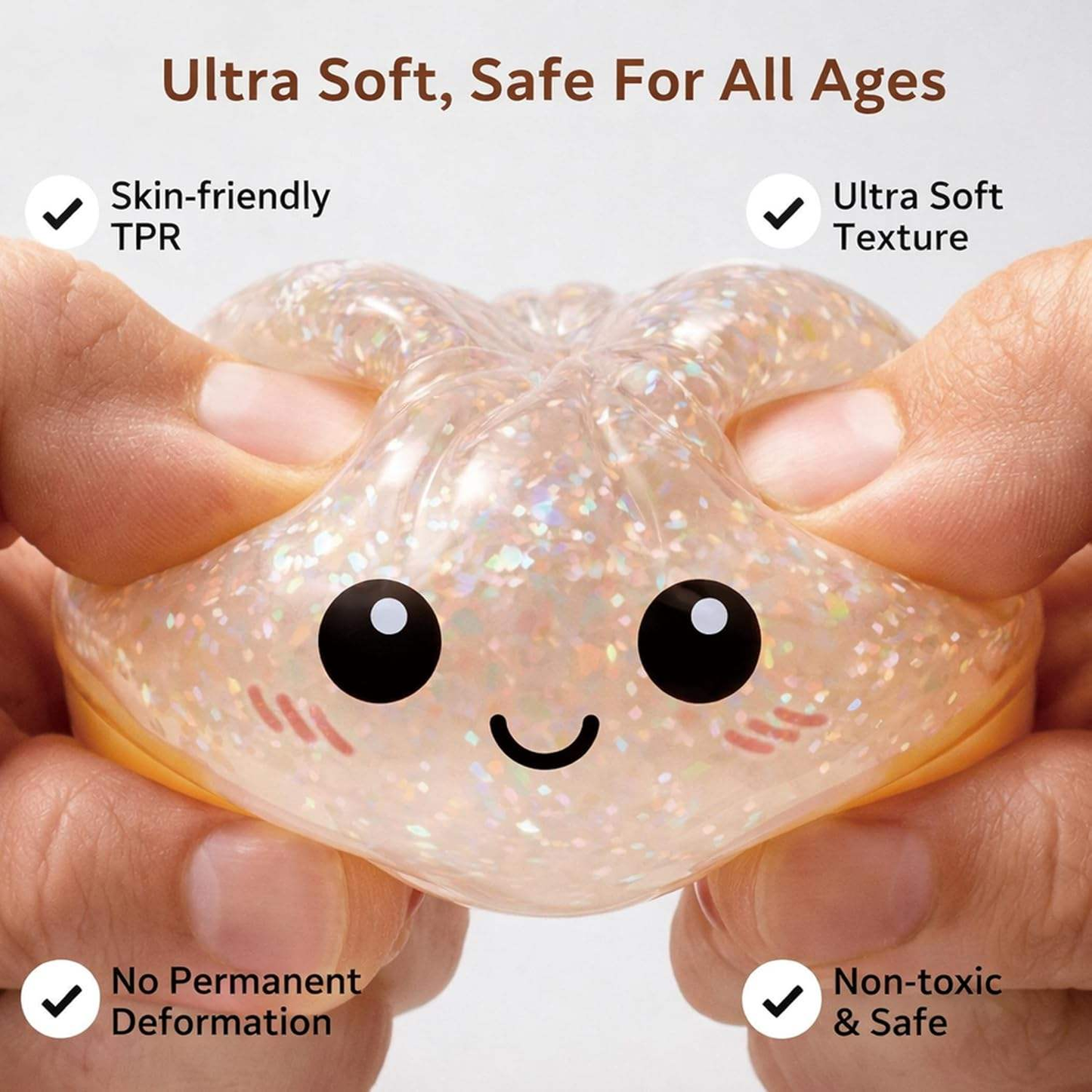 ENJOYSTAR Glitter Dumpling Squishy Slow Rising Squeeze Toy With Mini Steamer Box Cute Food Shape Fidget Stress Relief Toy Kids Birthday Gift Blind Box Sensory Squeeze Toy
