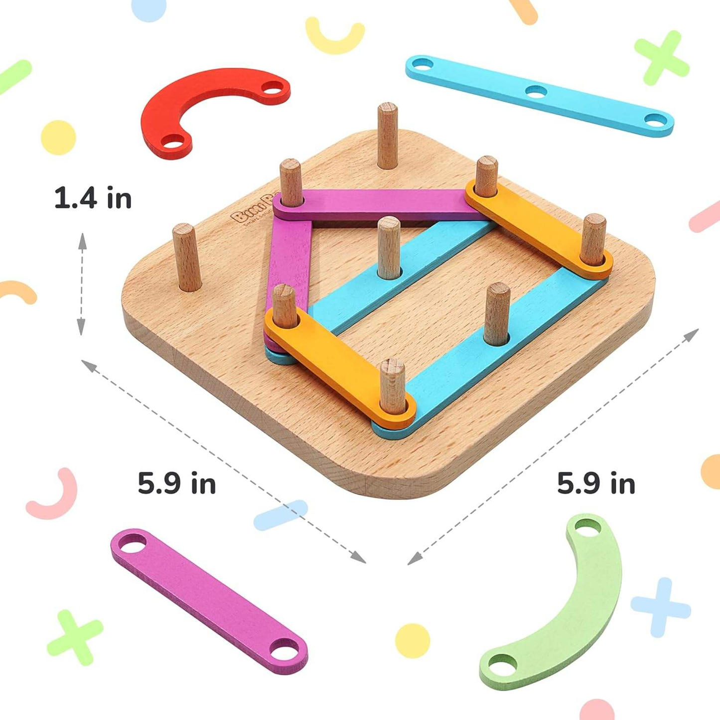Wooden Shape Sorter & Stacking Blocks