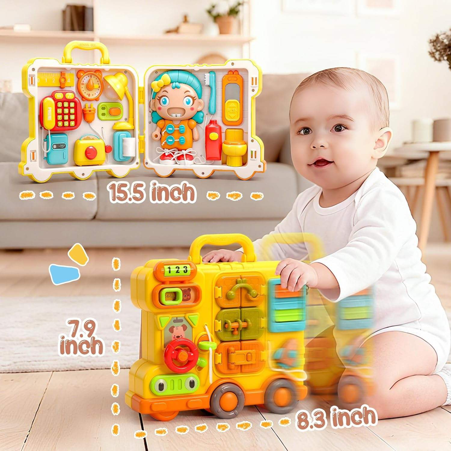 Montessori Busy Board Early Learning Activity Toy