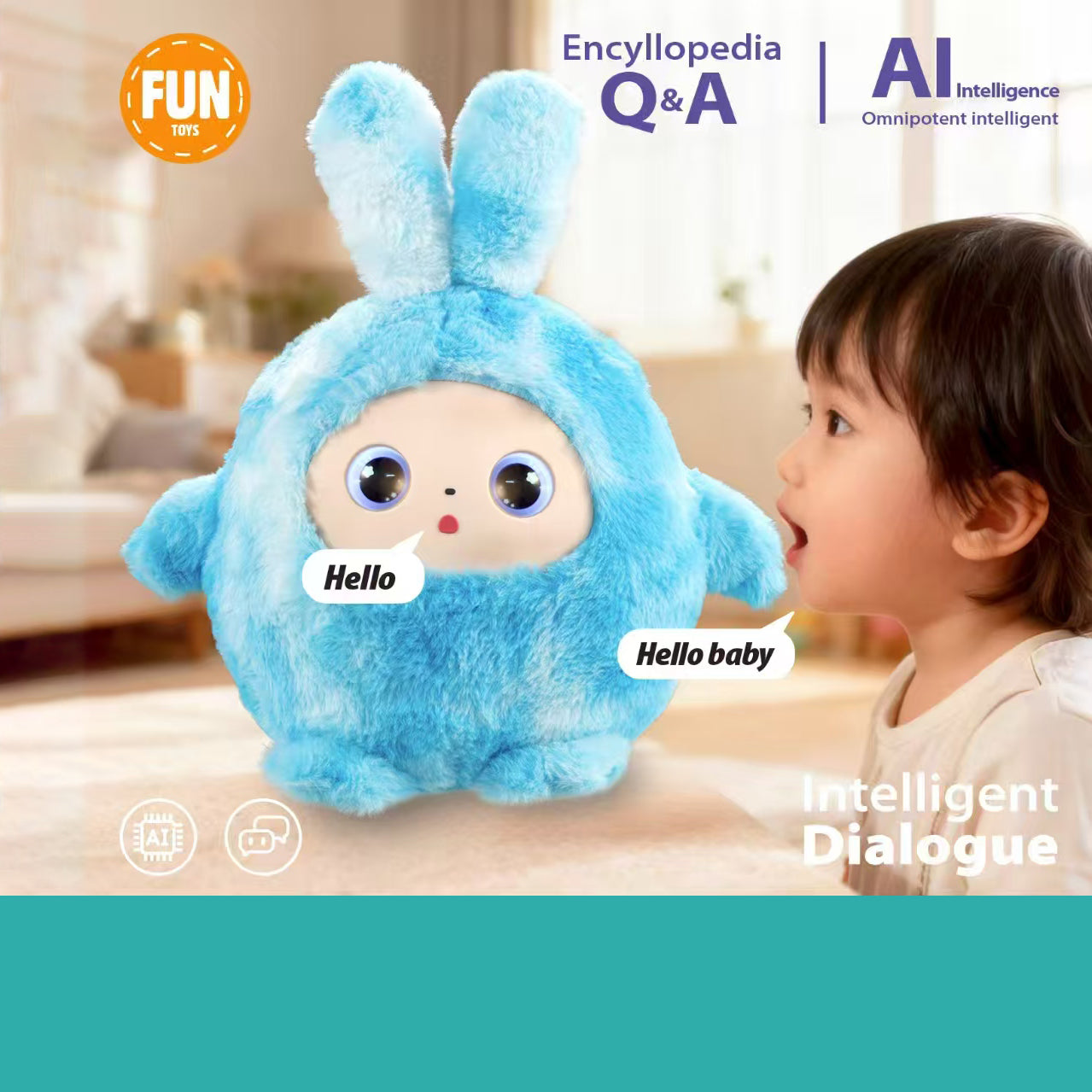 AI Interactive Plush Toy Smart Talking Companion Doll Kids Educational Chatting Stuffed Animal Gift
