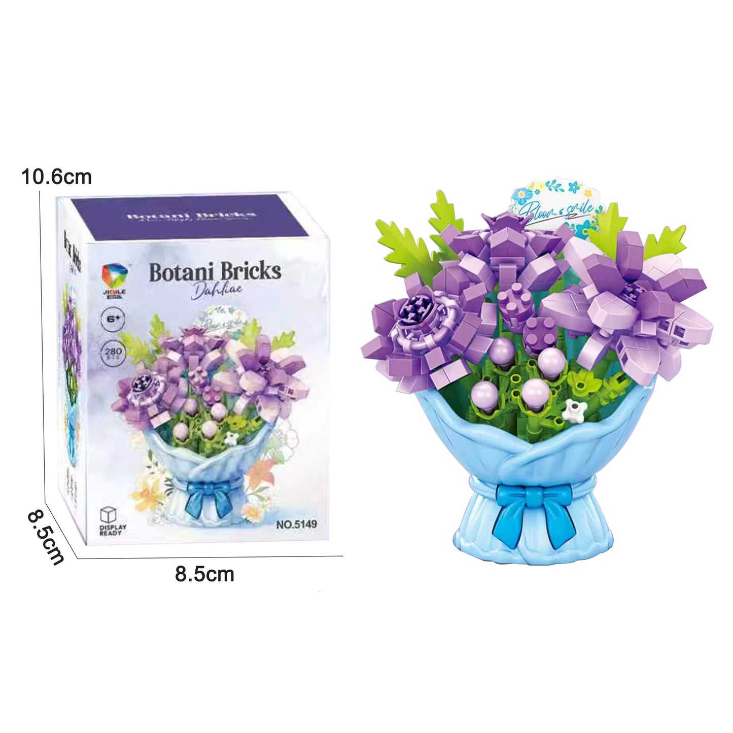 Eternal Flower Bouquet Micro Building Blocks Kit Desktop Tabletop Ornament Gift