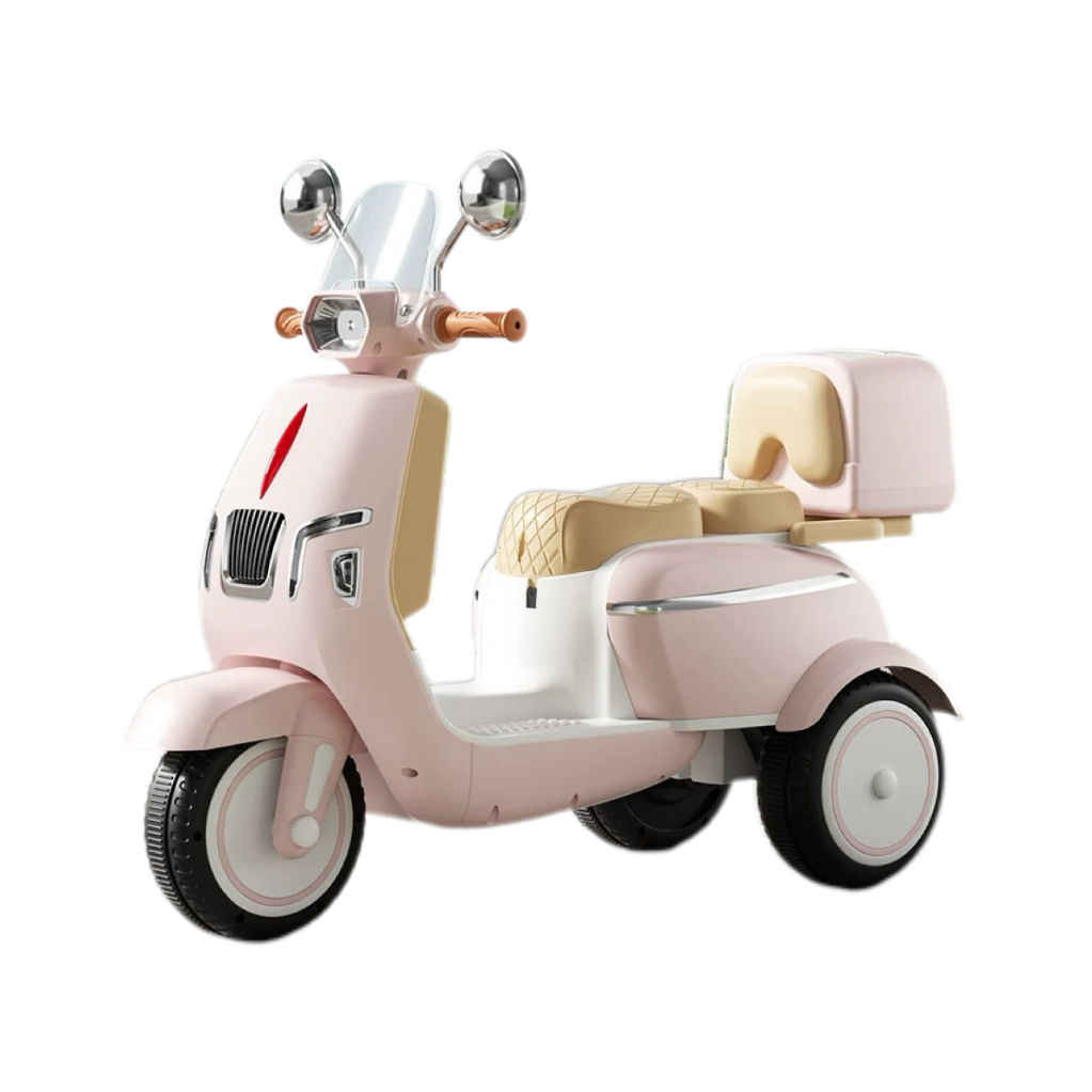 EnjoyStar Kids Electric Ride On Motorcycle Tricycle With Remote Control Bluetooth Music LED Light USB Chargable 3 Wheels Anti-rollover Baby Driving Toy Car For 1-6 Years Old Boys Girls Birthday Gift