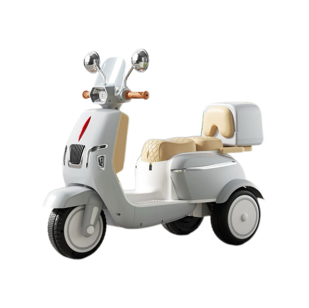 EnjoyStar Kids Electric Ride On Motorcycle Tricycle With Remote Control Bluetooth Music LED Light USB Chargable 3 Wheels Anti-rollover Baby Driving Toy Car For 1-6 Years Old Boys Girls Birthday Gift