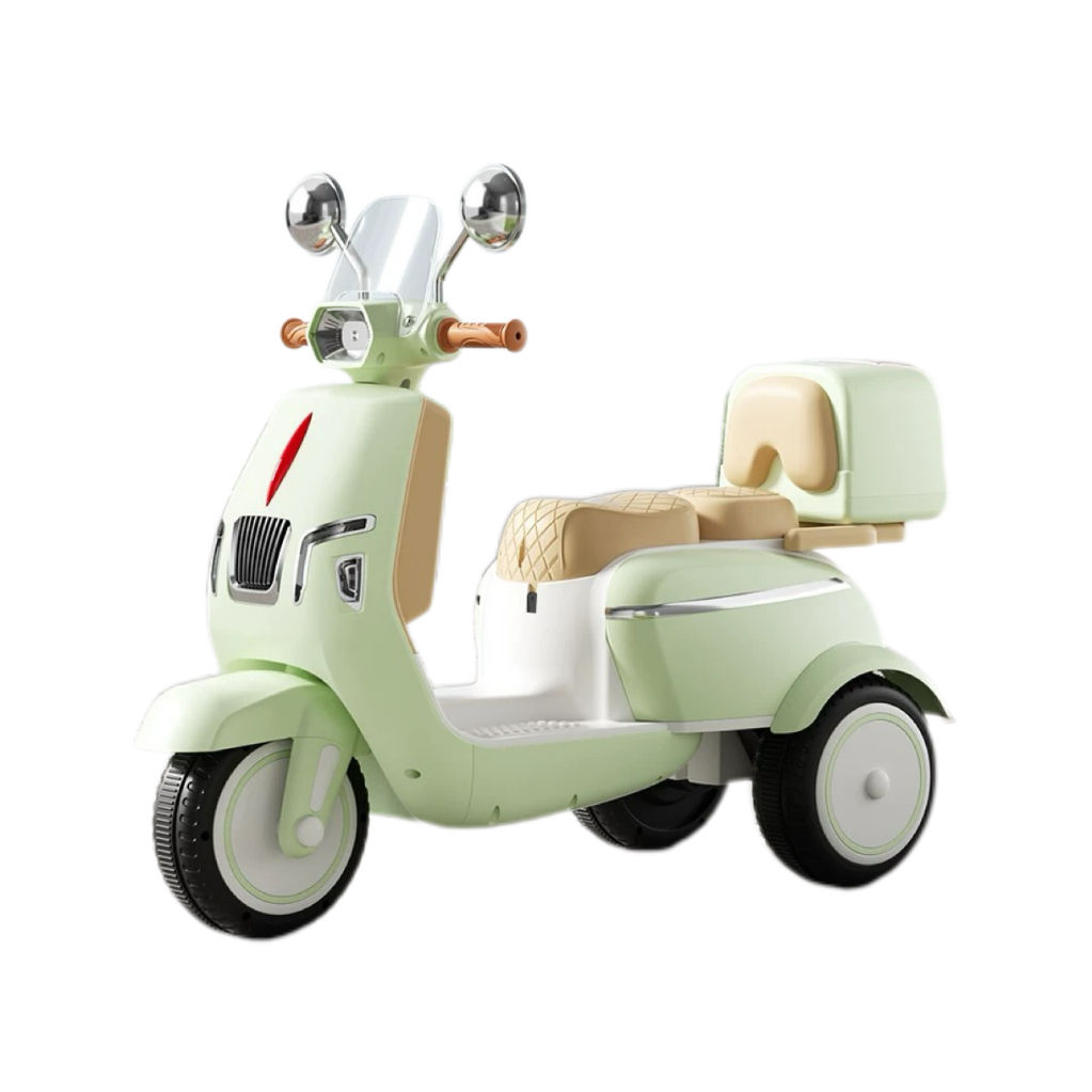 EnjoyStar Kids Electric Ride On Motorcycle Tricycle With Remote Control Bluetooth Music LED Light USB Chargable 3 Wheels Anti-rollover Baby Driving Toy Car For 1-6 Years Old Boys Girls Birthday Gift