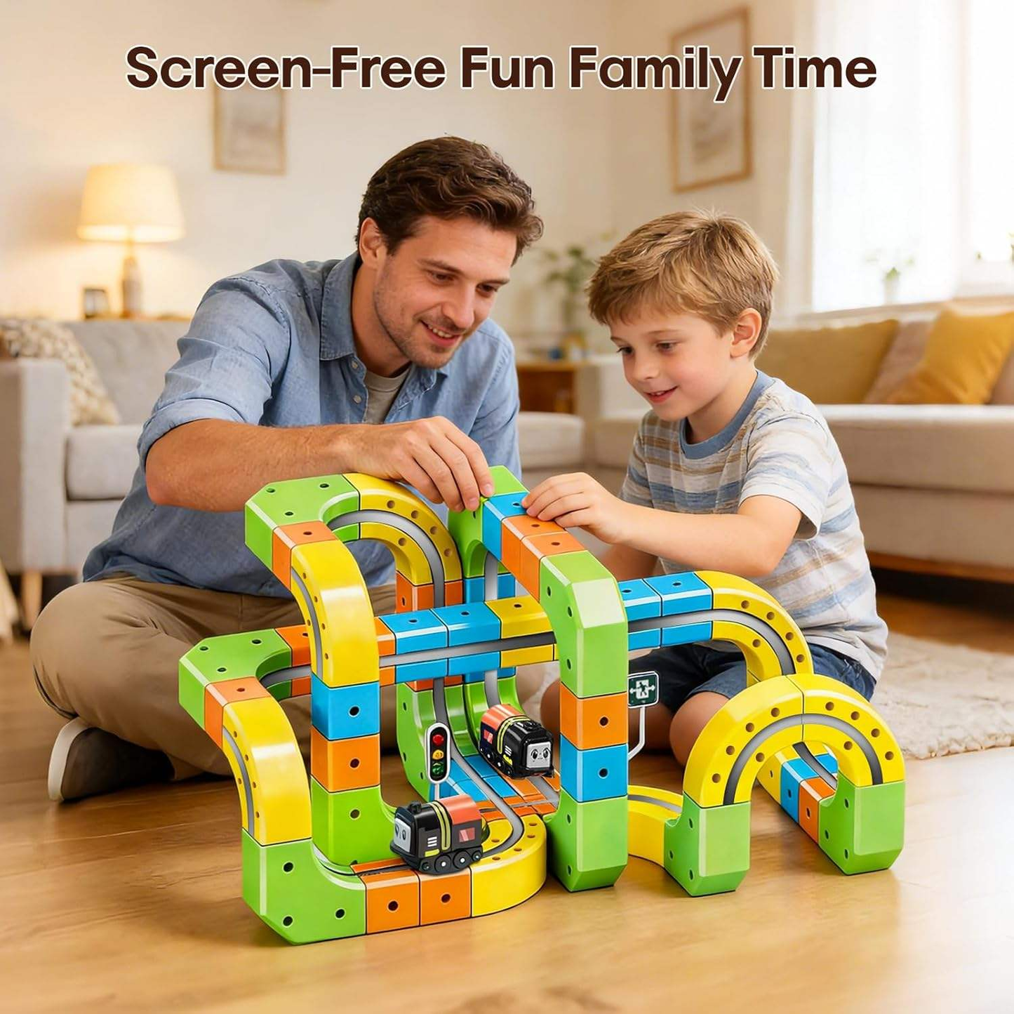Hot Kids DIY Assembly Magic Track Toy Flexible Electric Train Track Set Educational Building Block Toy for Boys Girls