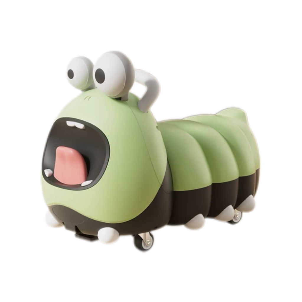 Multifunctional Caterpillar Ride-On Rocking Horse 2 in 1 Kids Rocker & Sliding Car Indoor Outdoor Toddler Ride Toy