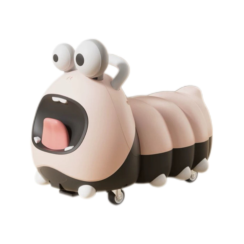 Multifunctional Caterpillar Ride-On Rocking Horse 2 in 1 Kids Rocker & Sliding Car Indoor Outdoor Toddler Ride Toy