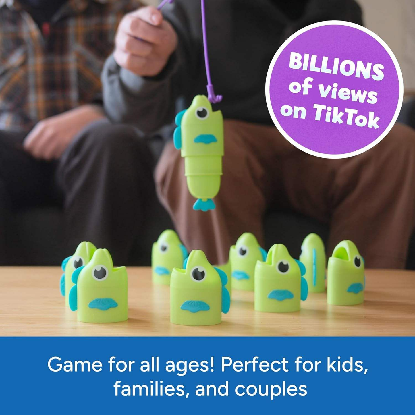 ENJOYSTAR Reel Big Catch Fishing Game To, Retractable Fish Compare Length Game Educational Interactive Board Game for Preschool Kids Wholesale