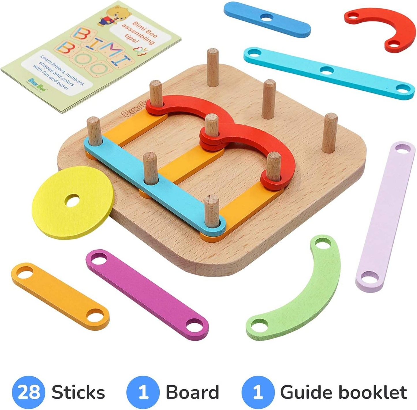 Multifunctional Wooden Shape Sorter Stacking Blocks Letters & Numbers Cognition Educational Toy Montessori Learning Game for Toddlers Wholesale