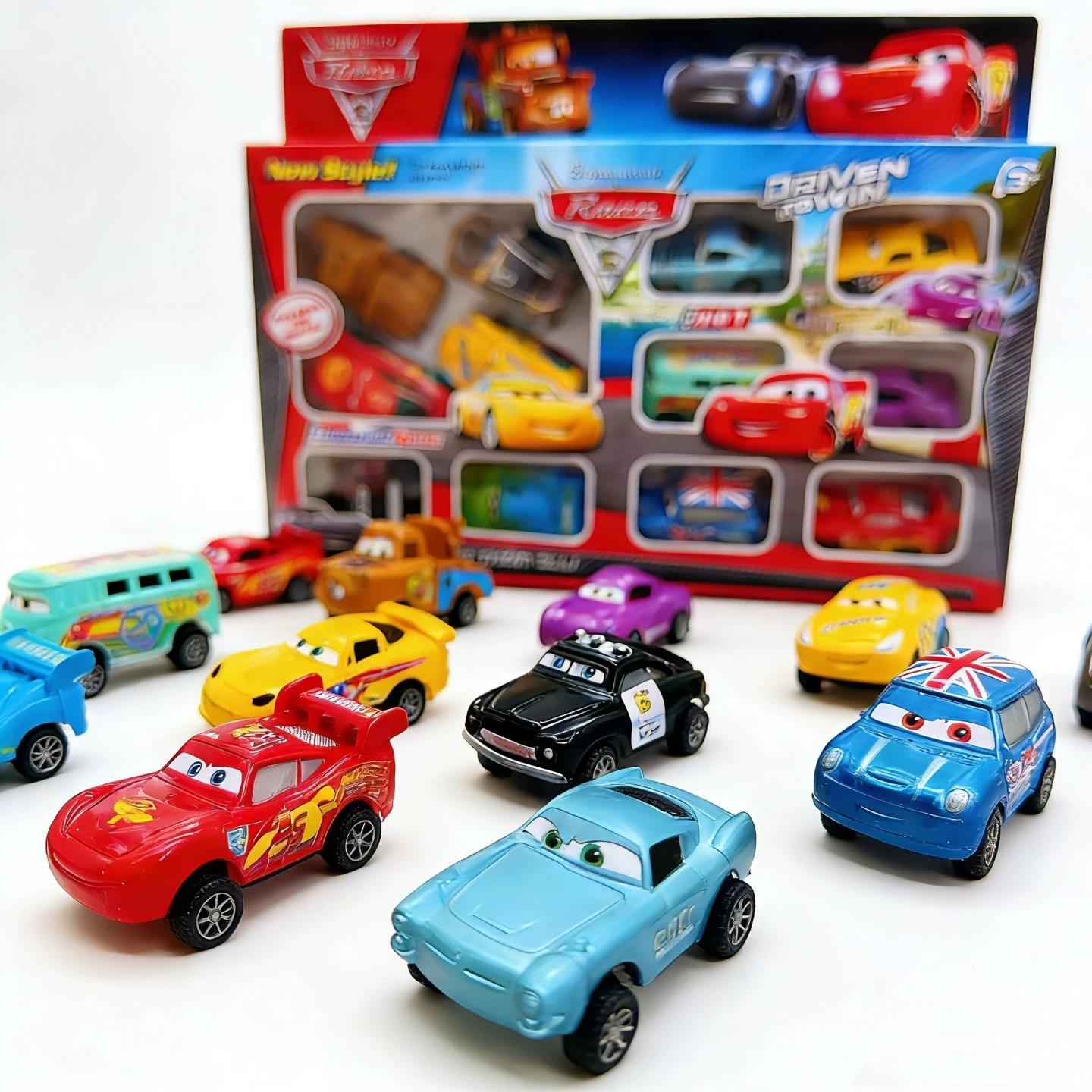 Kids Pull Back Car Toys 12 Pack Mini Die Cast Race Car Models Eco-friendly Plastic Alloy Friction Toy Vehicles Wholesale Children Play Toys