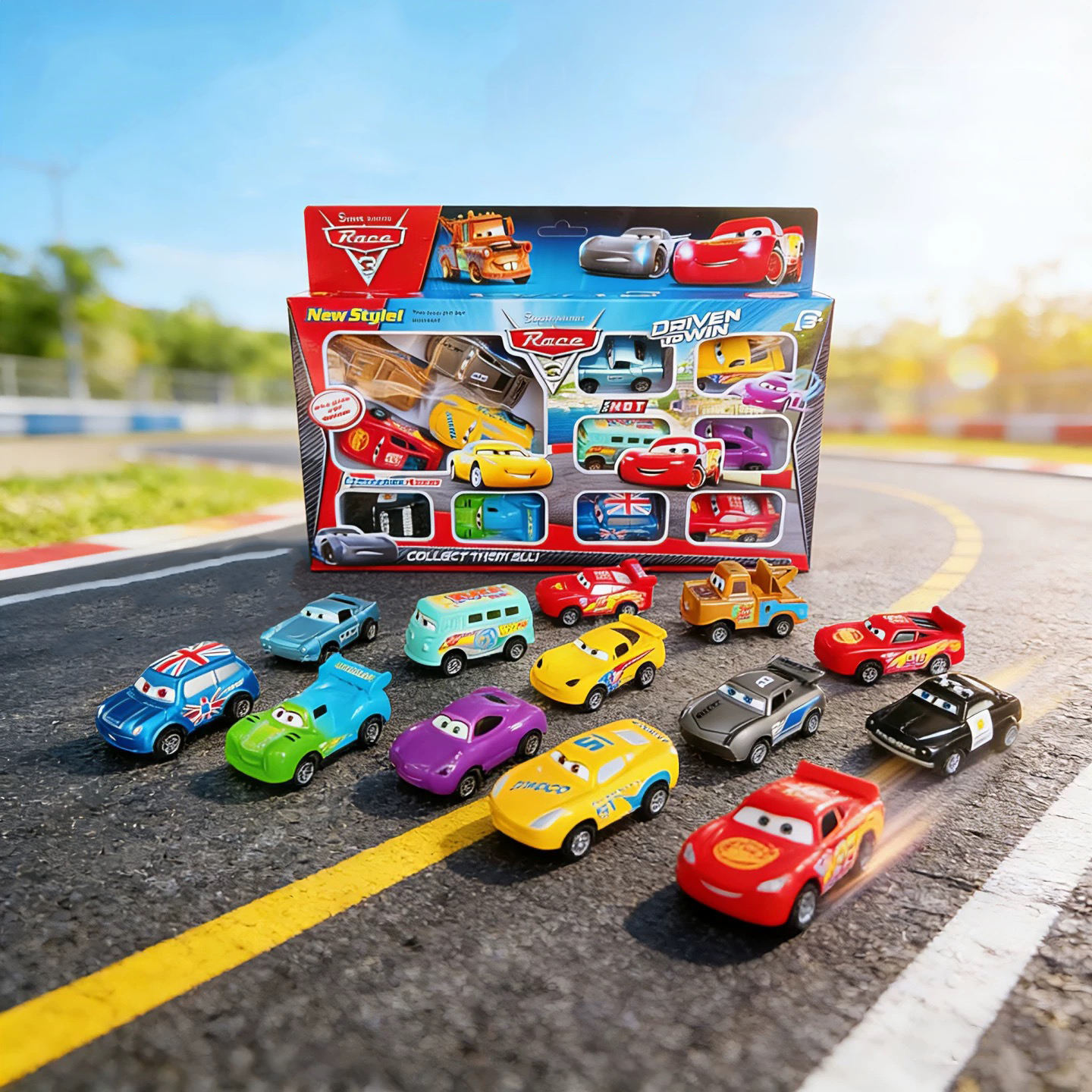 Kids Pull Back Car Toys 12 Pack Mini Die Cast Race Car Models Eco-friendly Plastic Alloy Friction Toy Vehicles Wholesale Children Play Toys