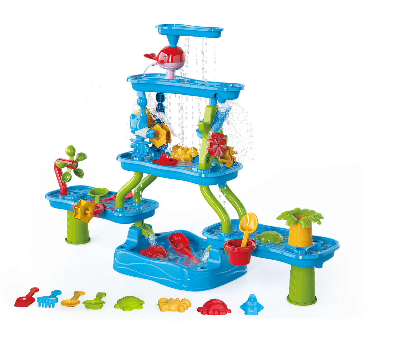 115cm Extra Large Plastic Sand Water Play Table, Children Activity Game Table for Backyard, Garden, Kindergarten