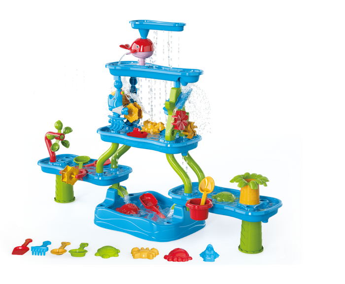 115cm Extra Large Plastic Sand Water Play Table, Children Activity Game Table for Backyard, Garden, Kindergarten