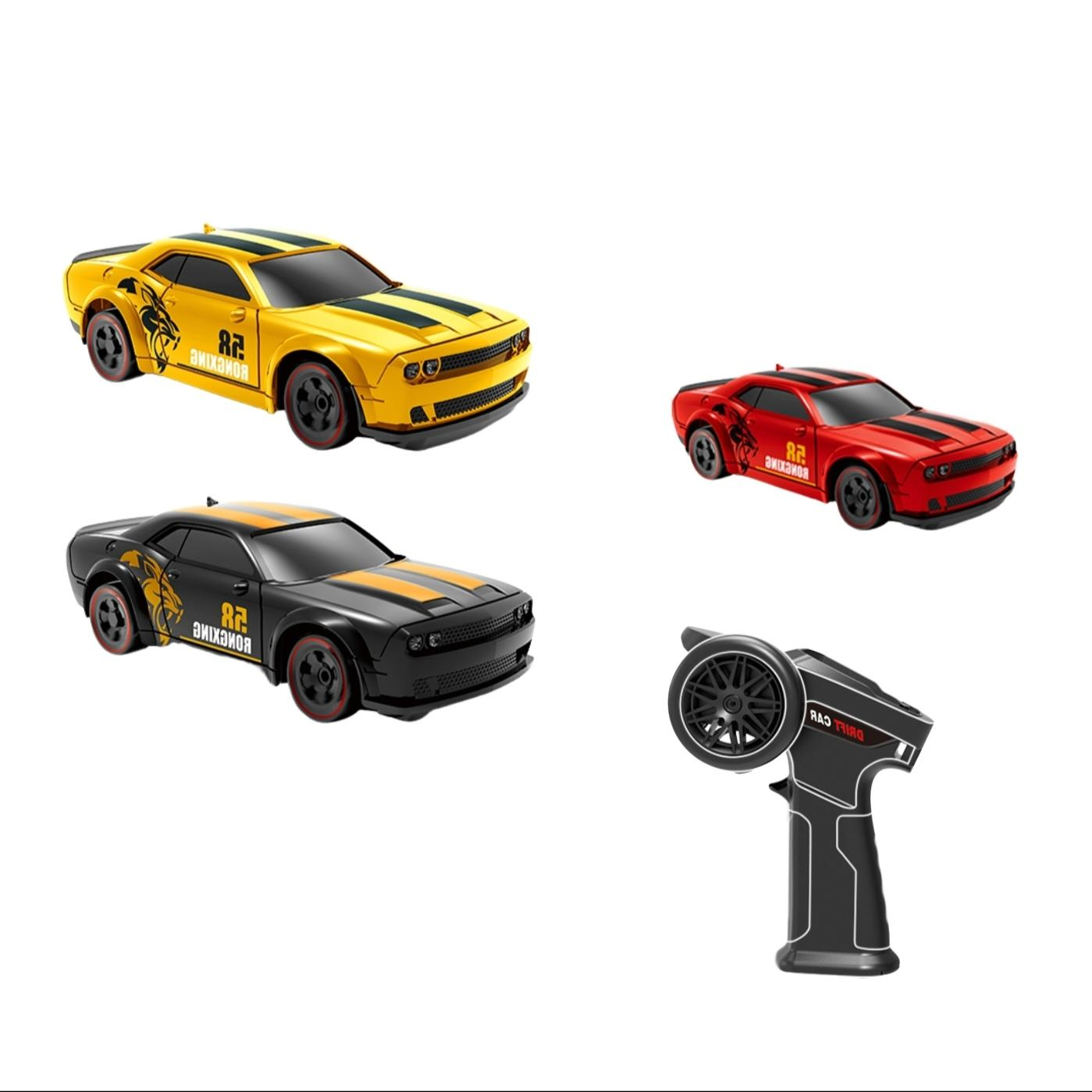 1:64 Scale Metal RC Drift Car Mini Alloy Remote Control Racing Sports Car