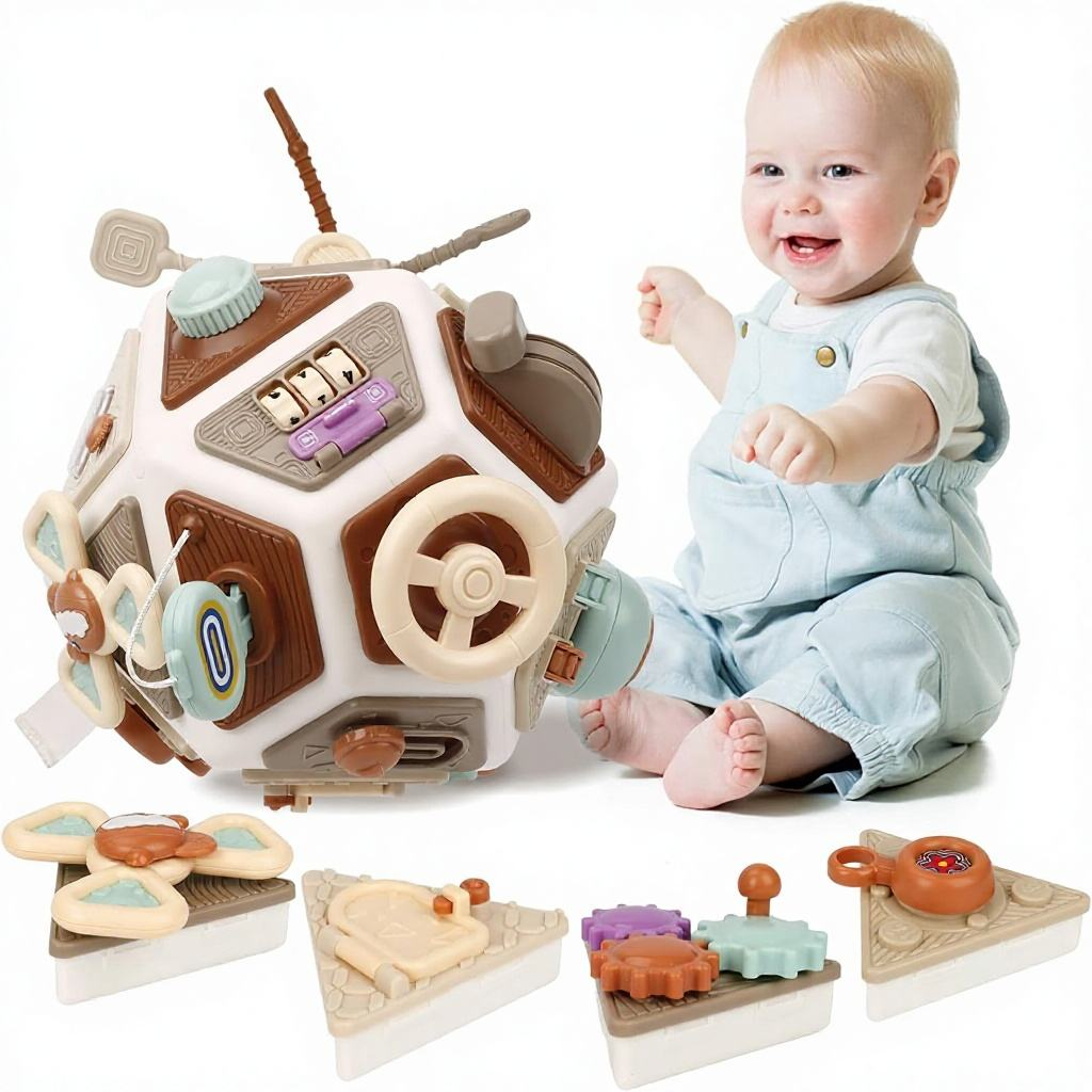 22-in-1 Plastic Montessori Busy Ball Toddler Sensory Activity Cube Toy