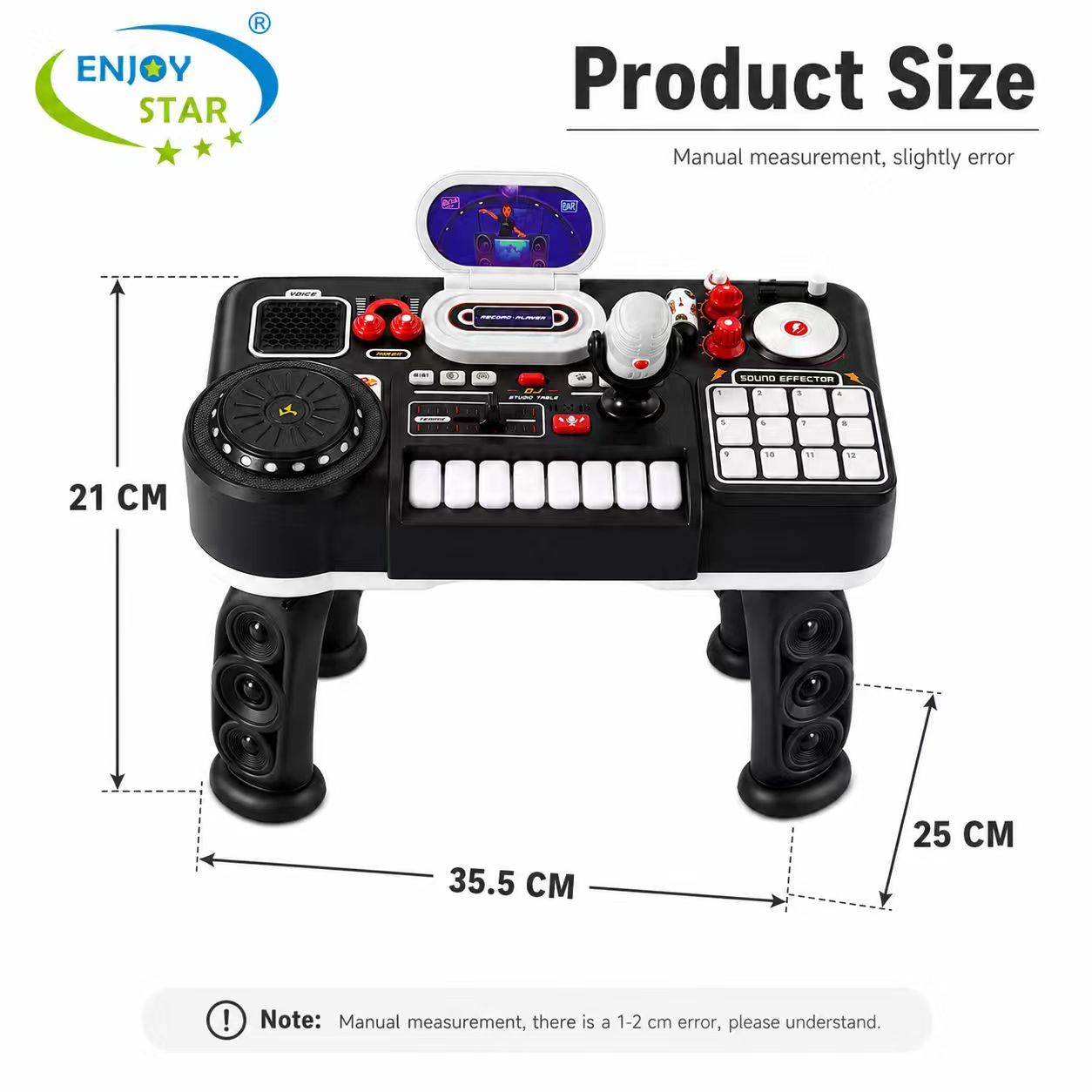 Kids DJ Mixer Toy Table with Microphone Bluetooth Multi‑Sound Effect Pretend Party Musical Play Set for Boys Girls 3+