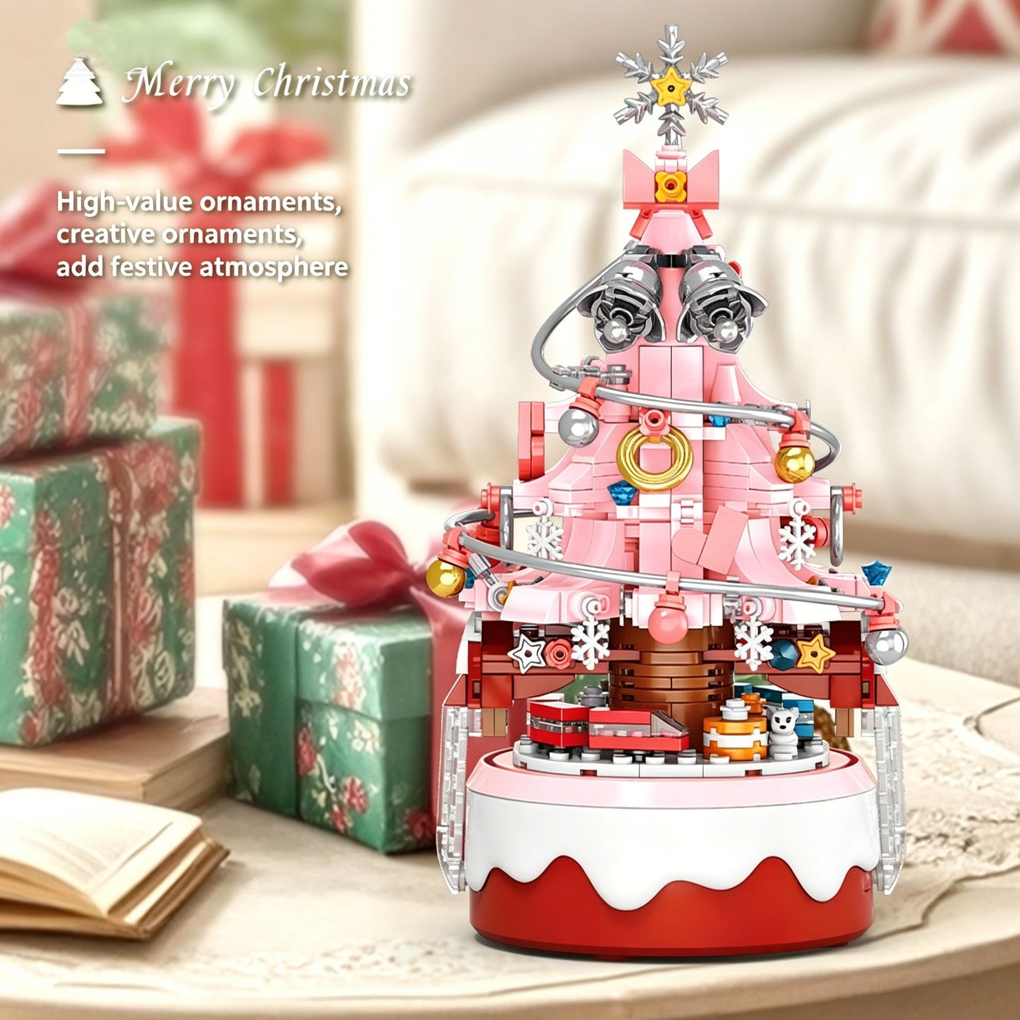 ENJOYSTAR DIY Assemble Building Block Christmas Tree, Hot Selling Christmas Season Gift & Home Decor Building Toy