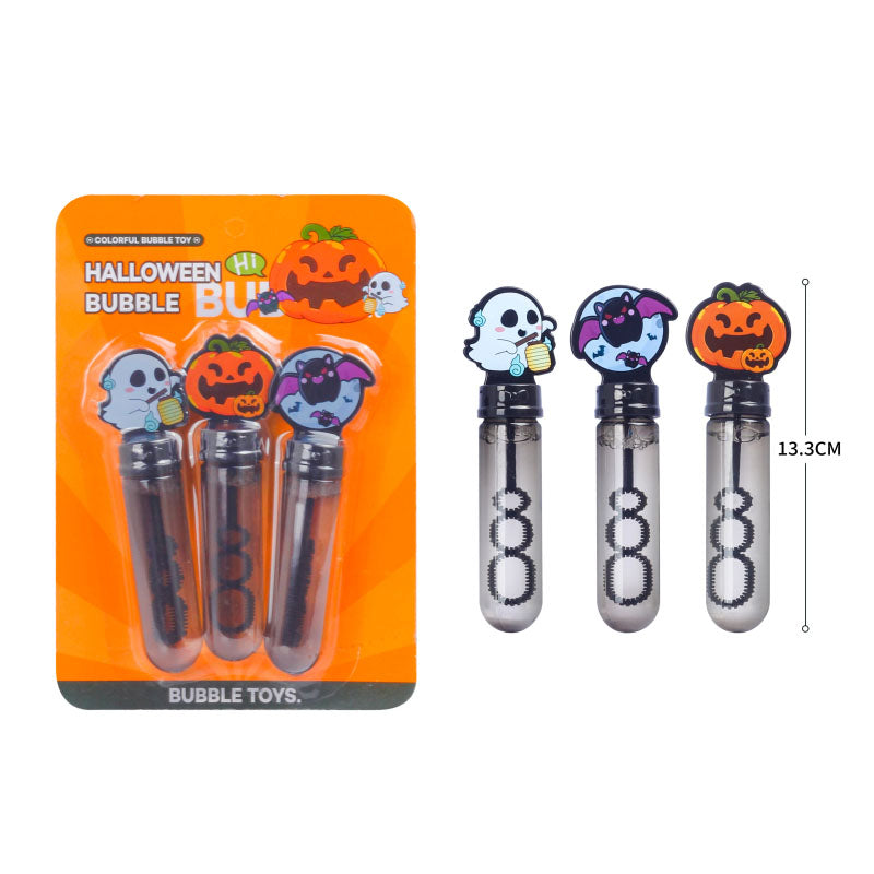 Halloween Pumpkin Bubble Wands Set Leak-proof Portable Bubble Toys Perfect Halloween Party Favors Decor & Kids Outdoor Game