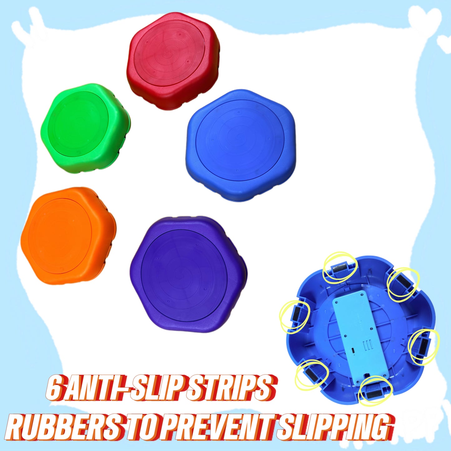 Rechargeable Stepping Stones Kids 5pcs Music Light Non-Slip Balance Sensory Toys Toddler Indoor Outdoor Birthday Gift 2-5+ Years