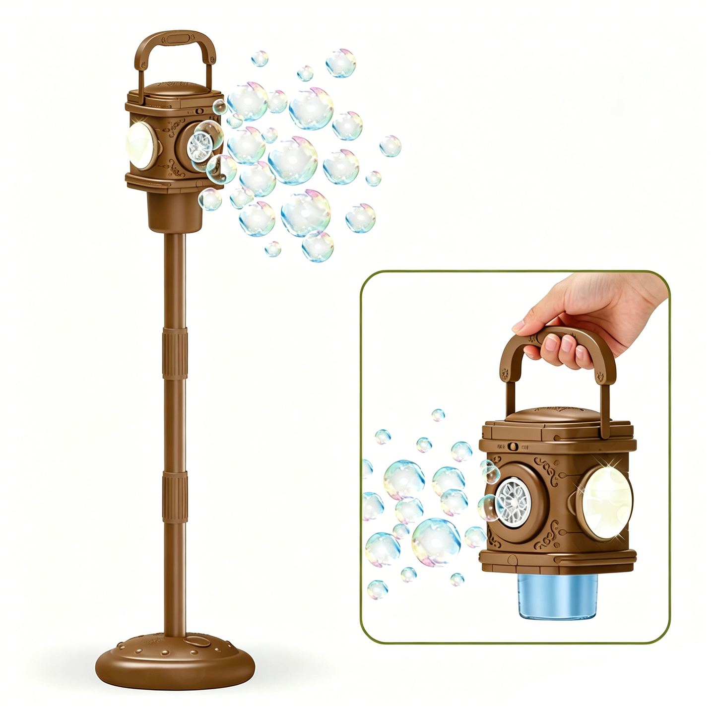 Vintage Street Lamp Style Bubble Toy Electric Auto Bubble Maker to Create Dreamy Atmosphere for All Occasions