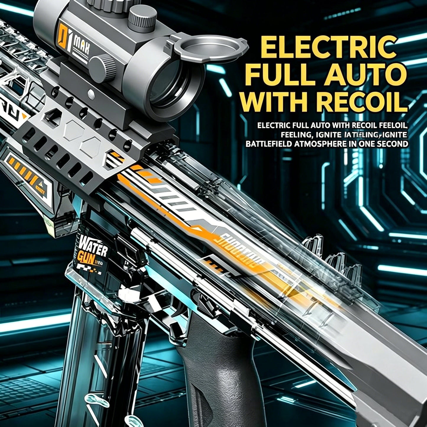 EnjoyStar Popular MK9 Large Electric Water Gun Flashing Light Fully Automatic Continuous Fire Outdoor Water Play Model