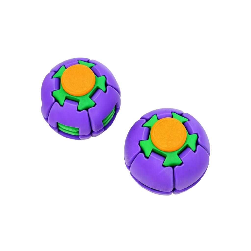 Press & Rotate Stress Relief Puzzle Ball 2 in 1 Fidget Spinning Top Educational Toy