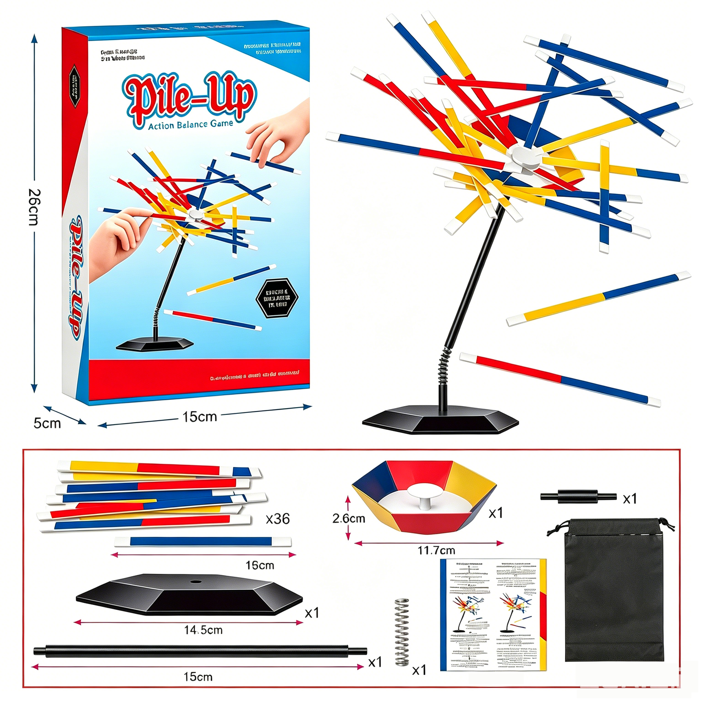 Pile-Up Balance Stick Game Suspense Stacking Board Game Family Party Table Toy