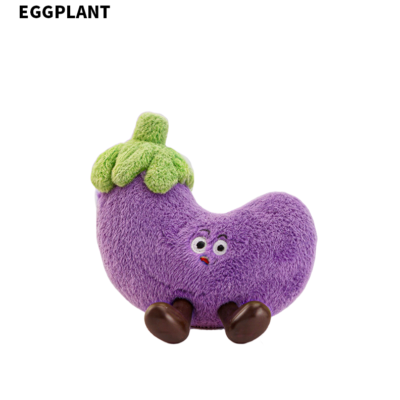 Vegetable Series Pea Eggplant Corn Mushroom Broccoli Pendant Pretend Play Food Plush Toy Doll Premium Keychain Gift for Girls