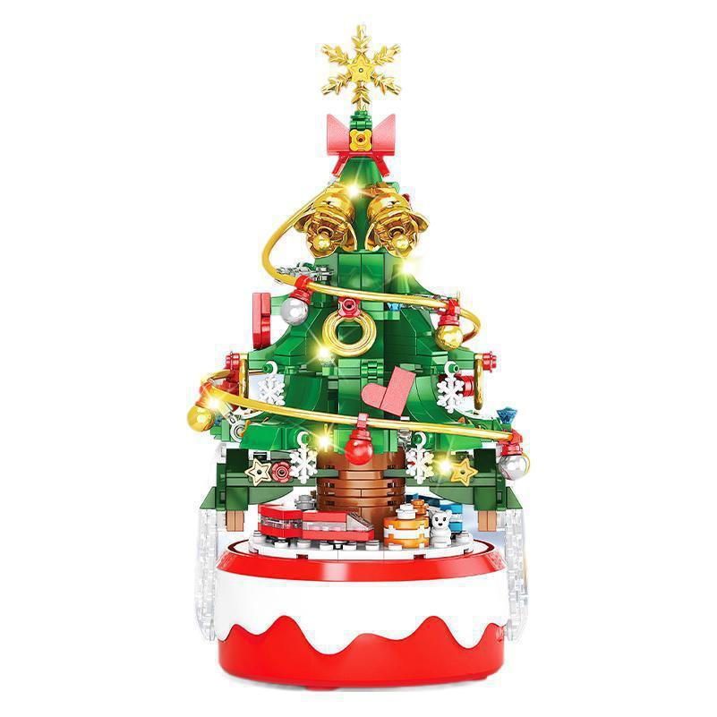 ENJOYSTAR DIY Assemble Building Block Christmas Tree, Hot Selling Christmas Season Gift & Home Decor Building Toy