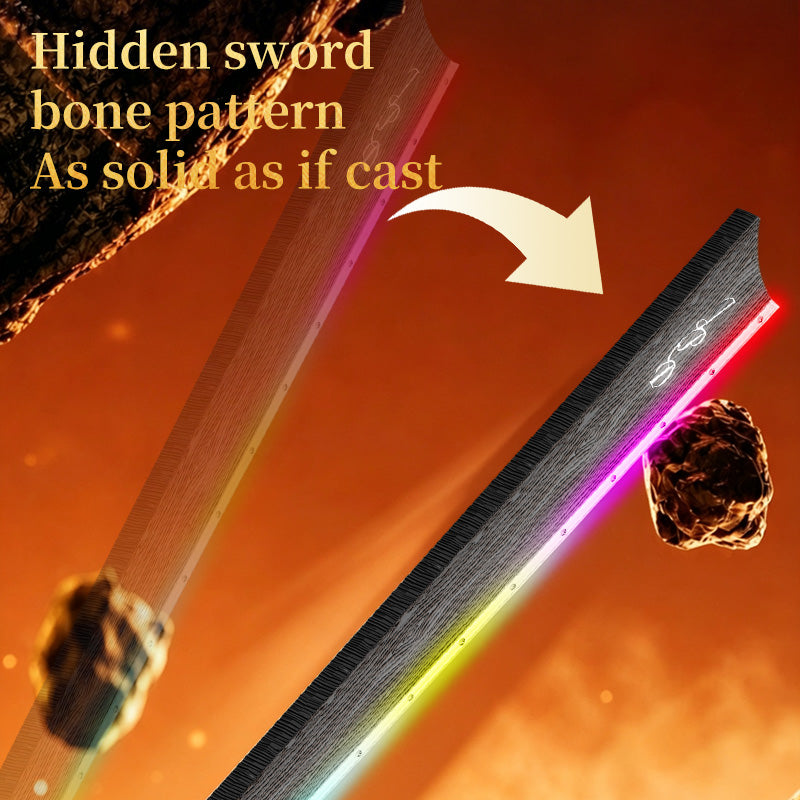 RGB Light Spray Jingpo Knife Toy Rechargeable Fingertip Rotation Decompression Toy Sword Stress Relief Cosplay Prop for Kids & Collectors