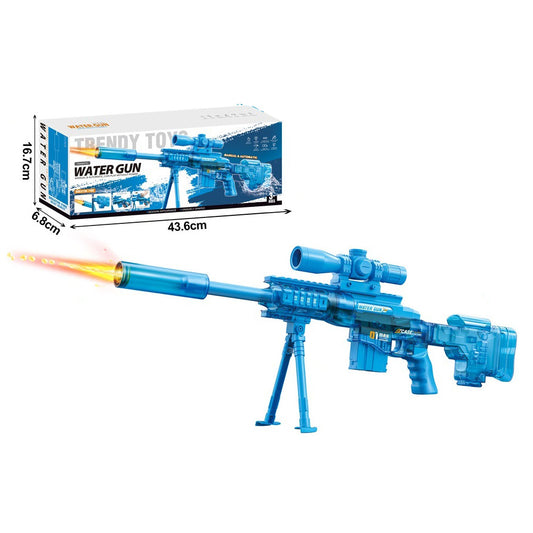 Remington Transparent Electric Water Gun With Simulated Fire Light Auto Continuous Shooting Large Drum Magazine Rechargeable Water Blaster Summer Outdoor Pool Shooting Toy For Kids