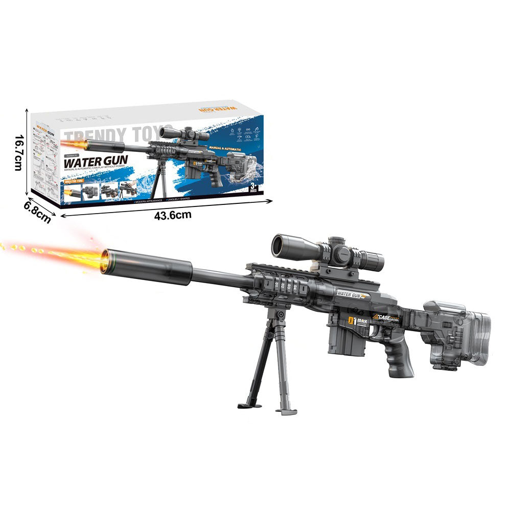 Remington Transparent Electric Water Gun With Simulated Fire Light Auto Continuous Shooting Large Drum Magazine Rechargeable Water Blaster Summer Outdoor Pool Shooting Toy For Kids