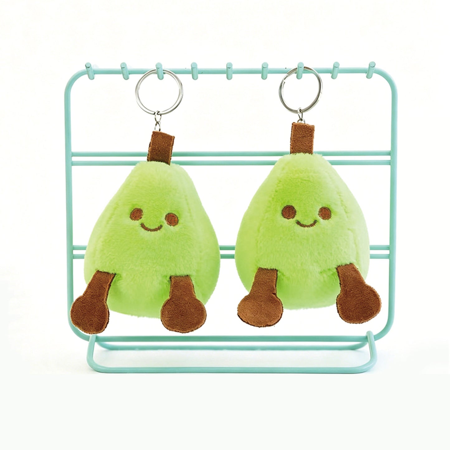 Cute Cartoon Plush Keychain Soft Fruit Food Stuffed Pendant for Backpack Bag Key Decor
