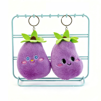 Cute Cartoon Plush Keychain Soft Fruit Food Stuffed - product photo 4