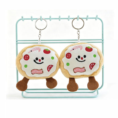 Cute Cartoon Plush Keychain Soft Fruit Food Stuffed - product photo 6