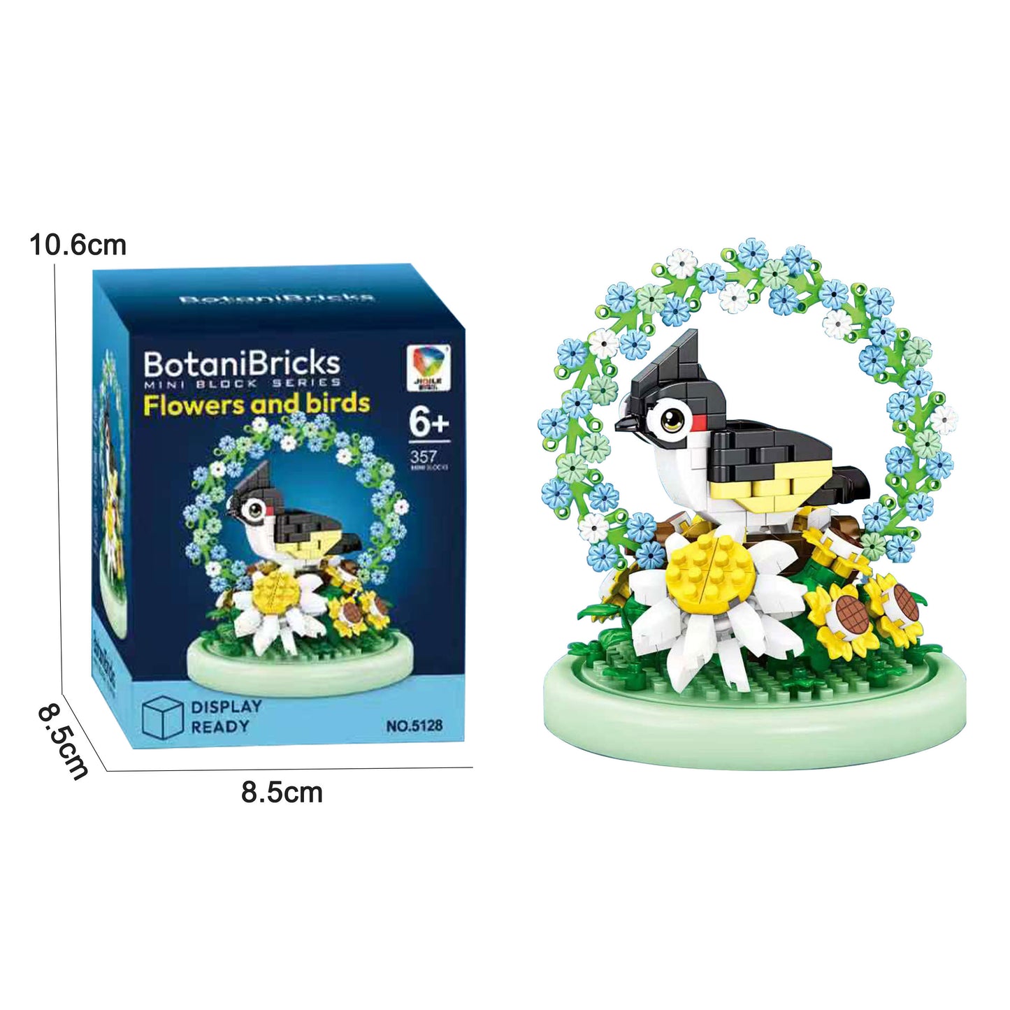 BotaniBricks Mini Building Blocks Flowers & Birds Decorative DIY Bird Flower Brick Ornament