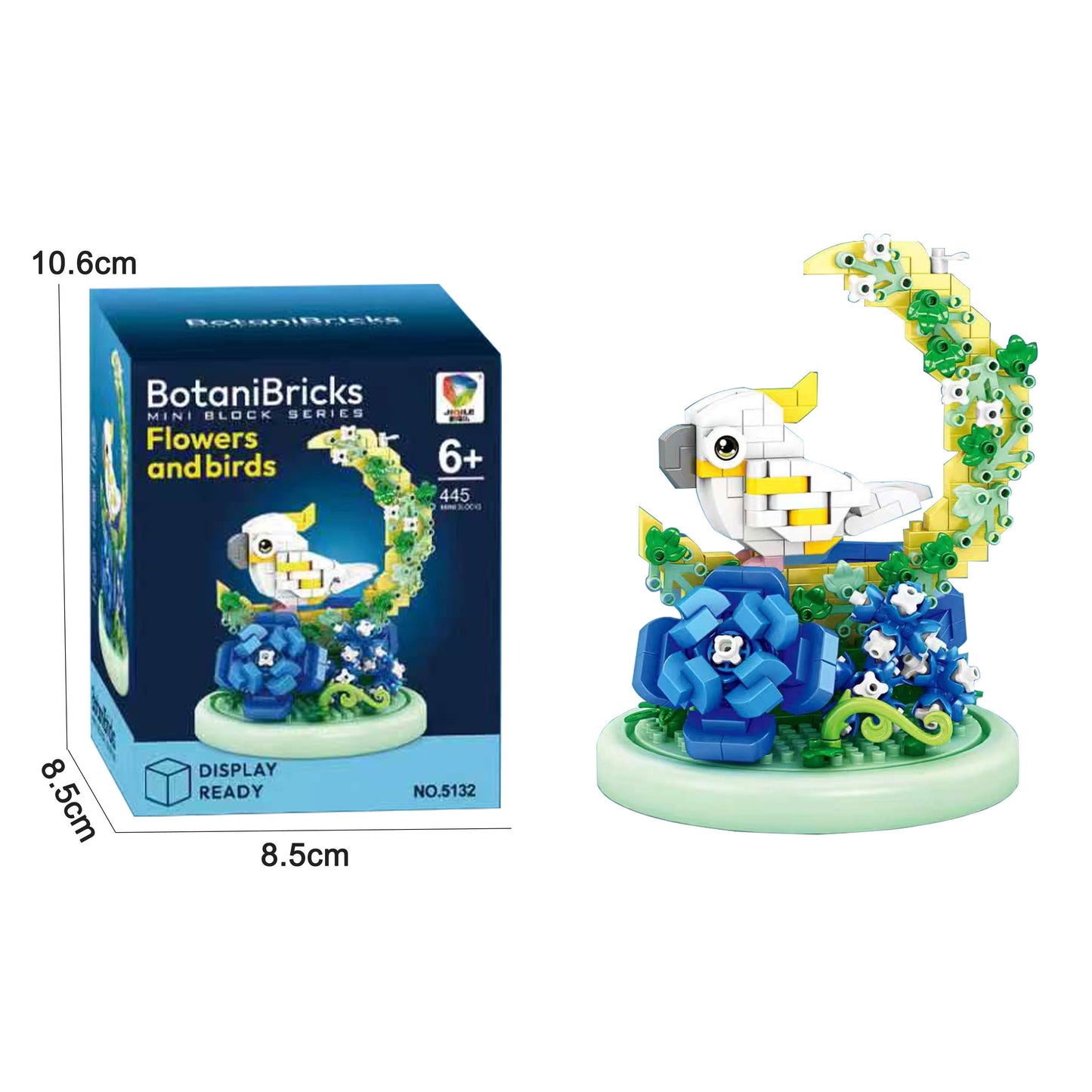BotaniBricks Mini Building Blocks Flowers & Birds Decorative DIY Bird Flower Brick Ornament