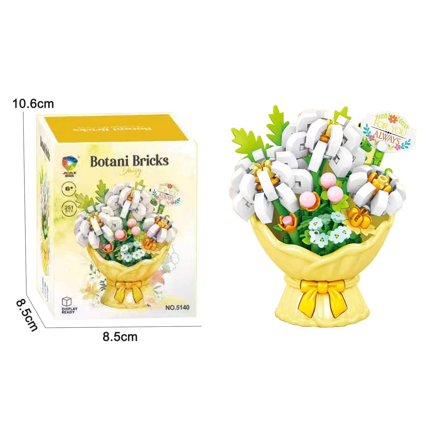 Eternal Flower Bouquet Micro Building Blocks Kit Desktop Tabletop Ornament Gift