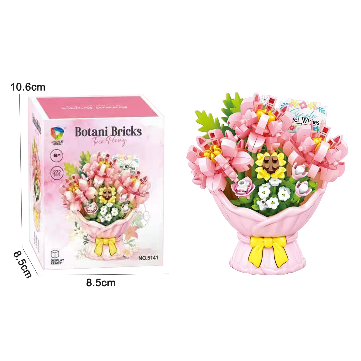 Eternal Flower Bouquet Micro Building Blocks Kit Desktop Tabletop Ornament Gift