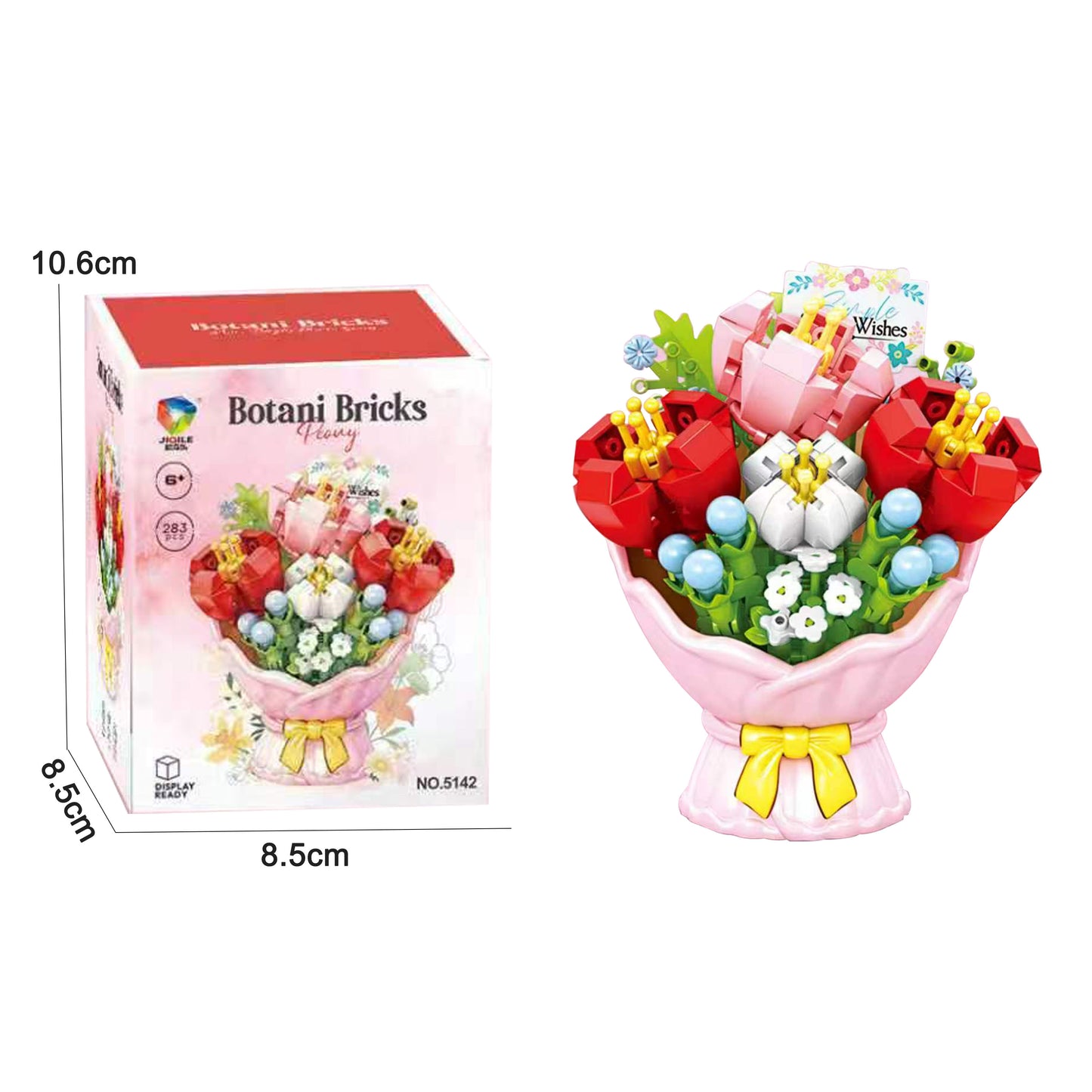 Eternal Flower Bouquet Micro Building Blocks Kit Desktop Tabletop Ornament Gift