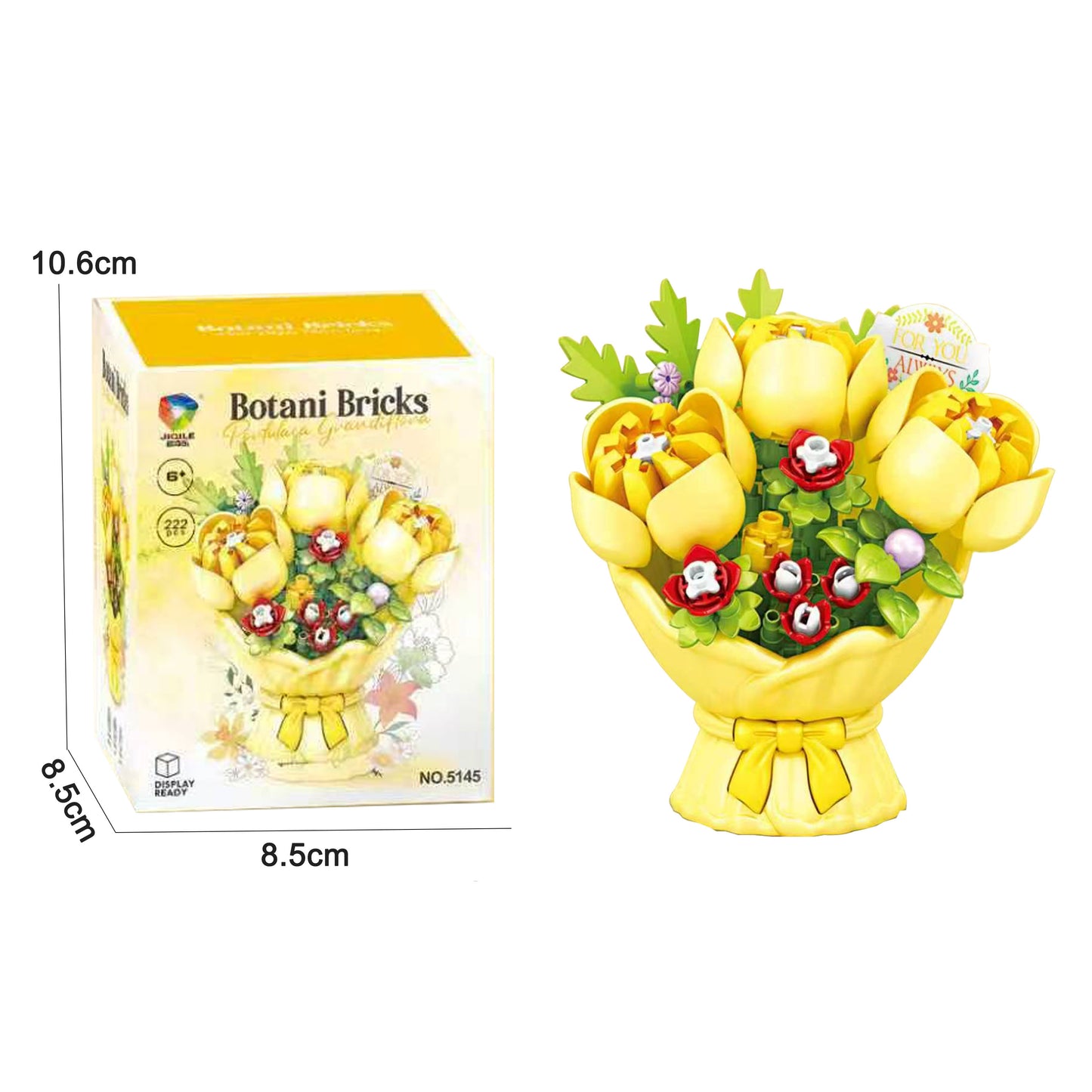Eternal Flower Bouquet Micro Building Blocks Kit Desktop Tabletop Ornament Gift