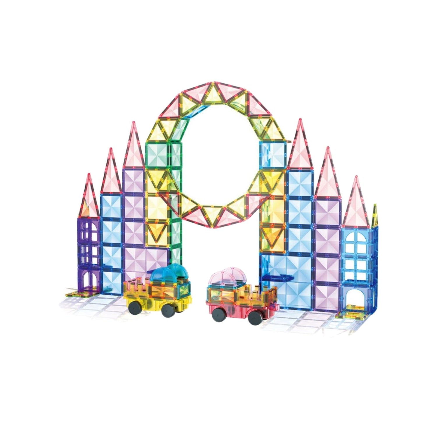 EnjoyStar Open Diamond-Shaped Plastic Stained Window Strong Magnetic Transmitting Sheet 120 PCS Ages 4-9