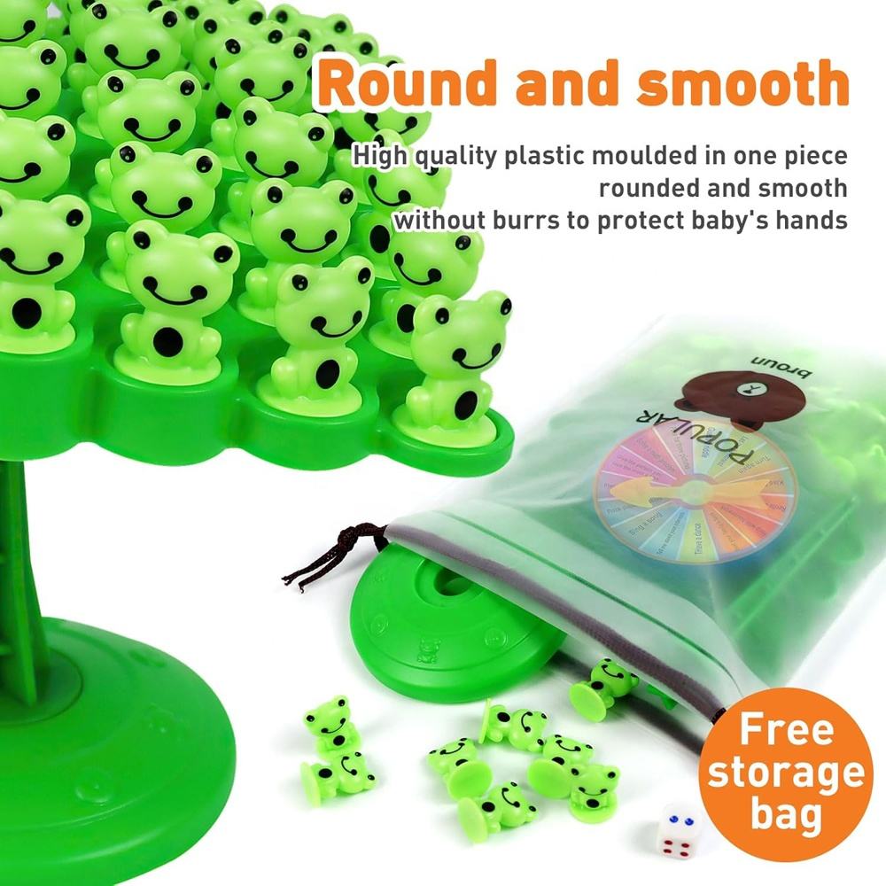 Two Player Frog Balance Tree Game STEM Educational Stacking Board Toy For Kids