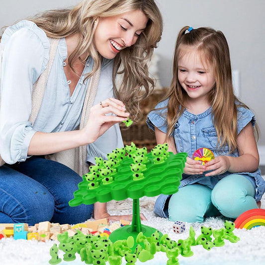 Two Player Frog Balance Tree Game STEM Educational Stacking Board Toy For Kids