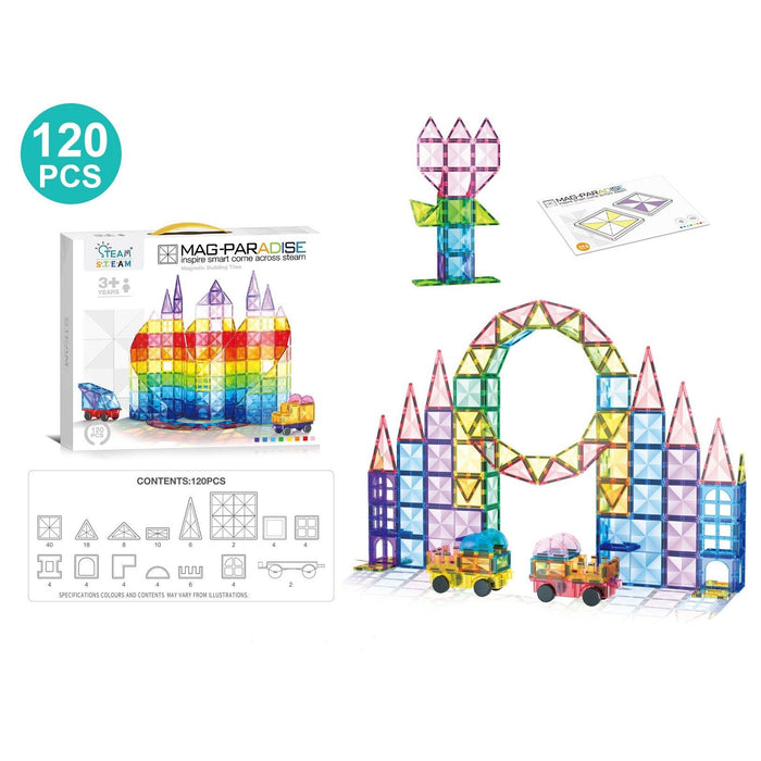 EnjoyStar Open Diamond-Shaped Plastic Stained Window Strong Magnetic Transmitting Sheet 120 PCS Ages 4-9