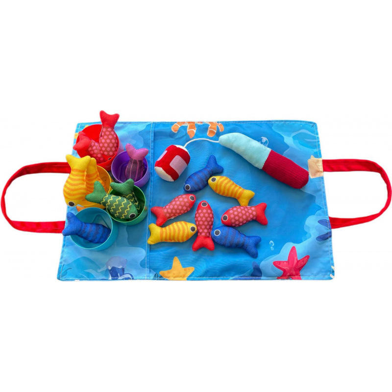 Montessori Soft Fabric Magnetic Fishing Game Set Toddler Sensory Educational Bath Toy