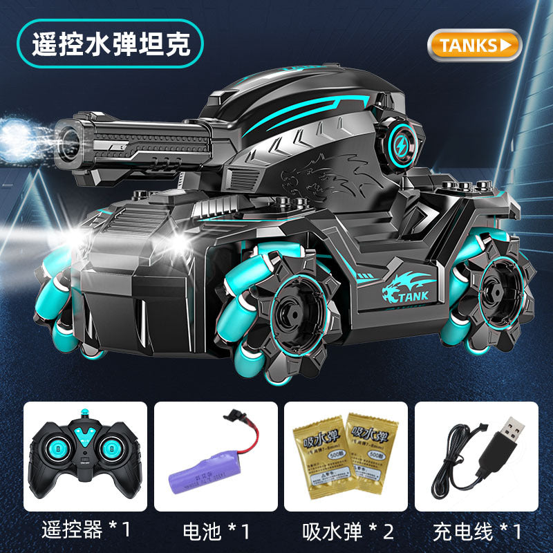 Wholesale Gesture Watch RC Water Bomb Tank 4WD Omni-Directional Stunt Remote Control Shooting Tank Toy