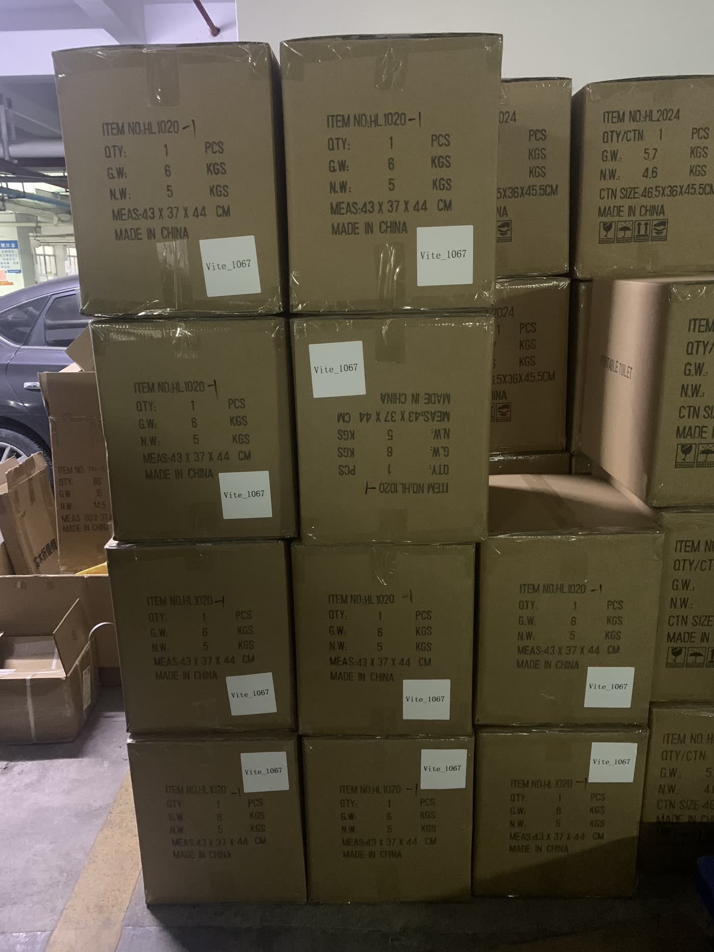 Enjoy Star toy cartons prepared in packing area for shipment